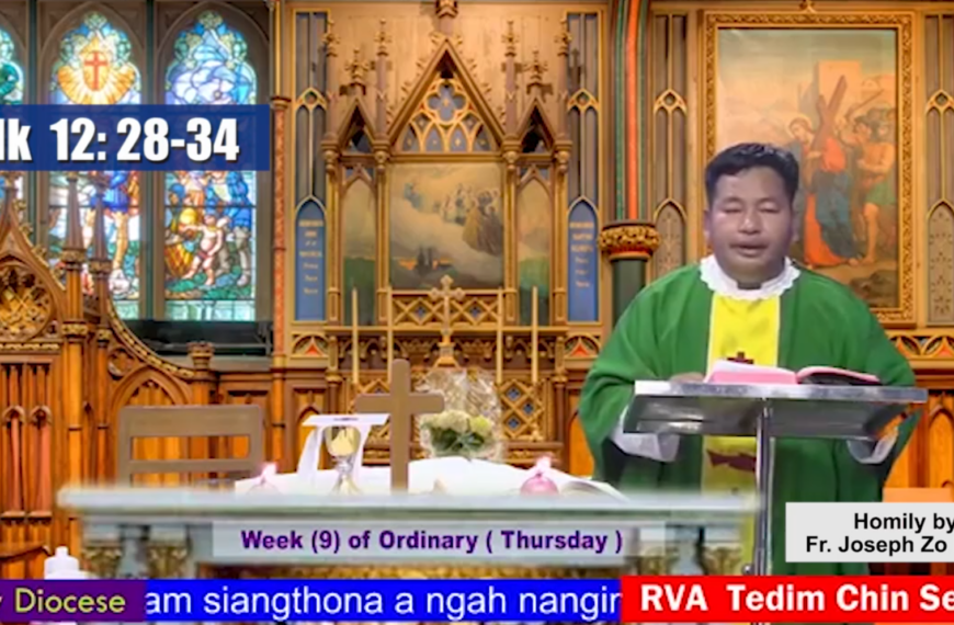 Homily by Rev. Fr. Joseph Zo Mung