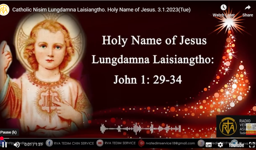 Catholic Nisim Lungdamna Laisiangtho. Holy Name of Jesus. 3.1.2023(Tue)