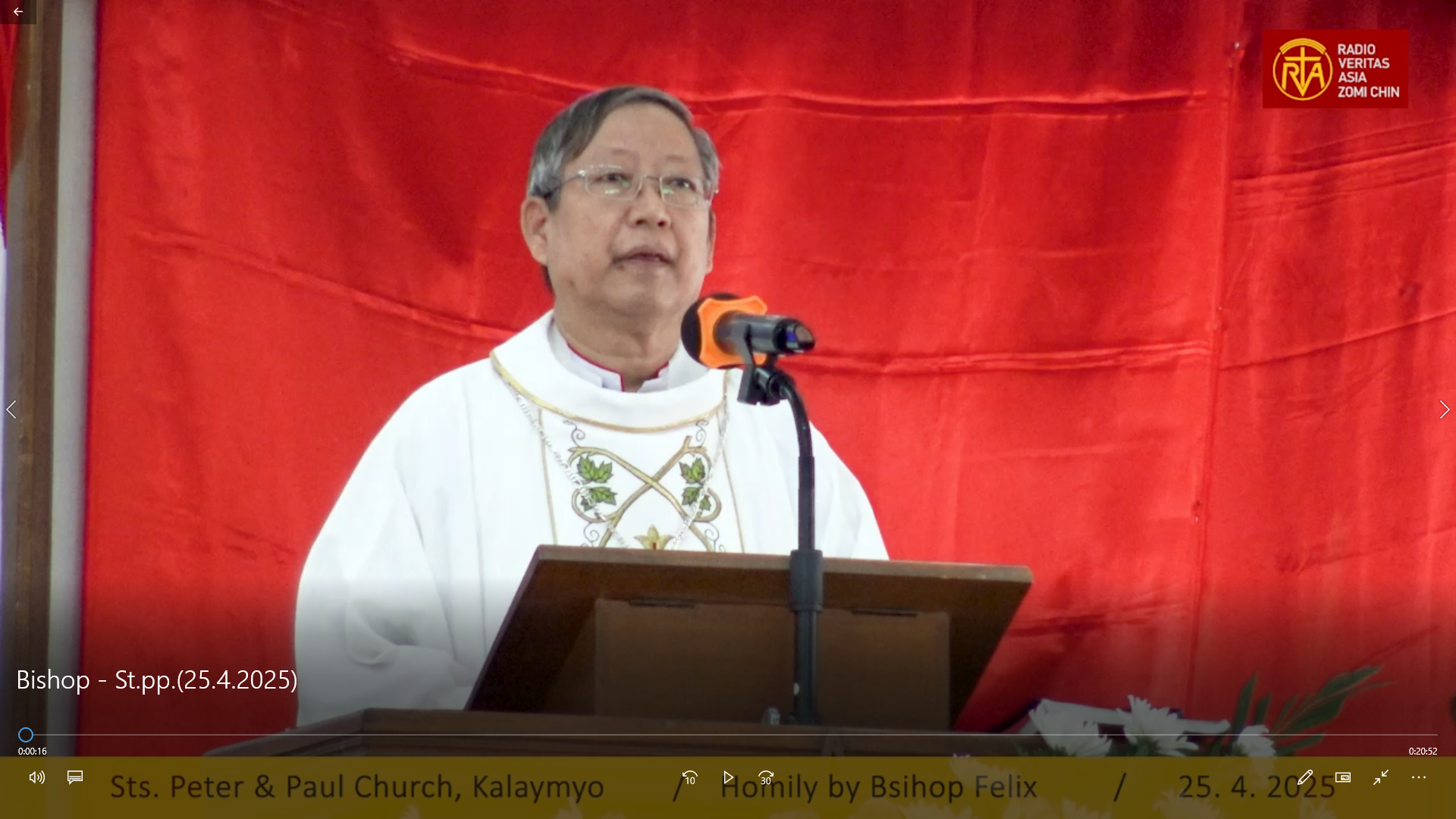 Homily by Bishop Felix. St. Peter & Paul Church (25.4.2025)