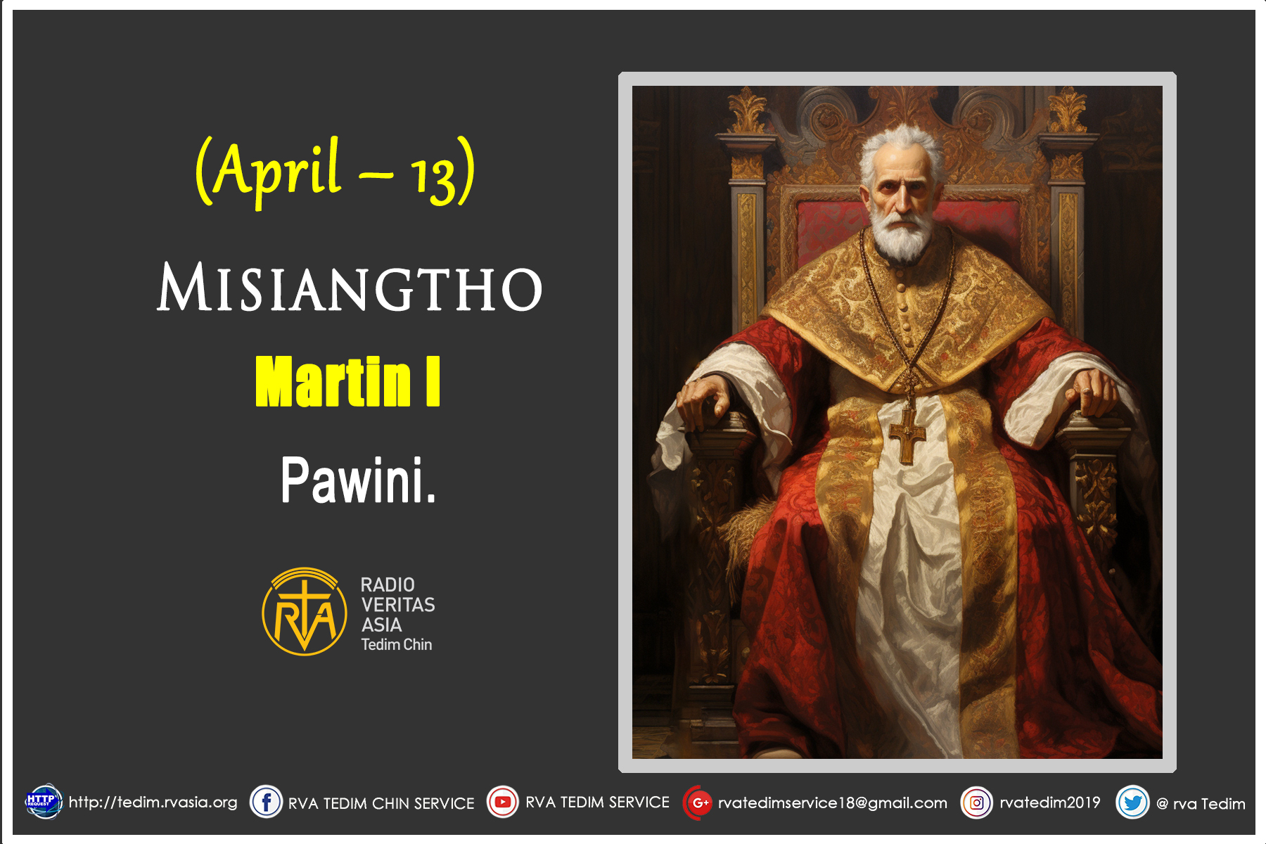 Misiangtho Martin I Pawini. (April – 13)