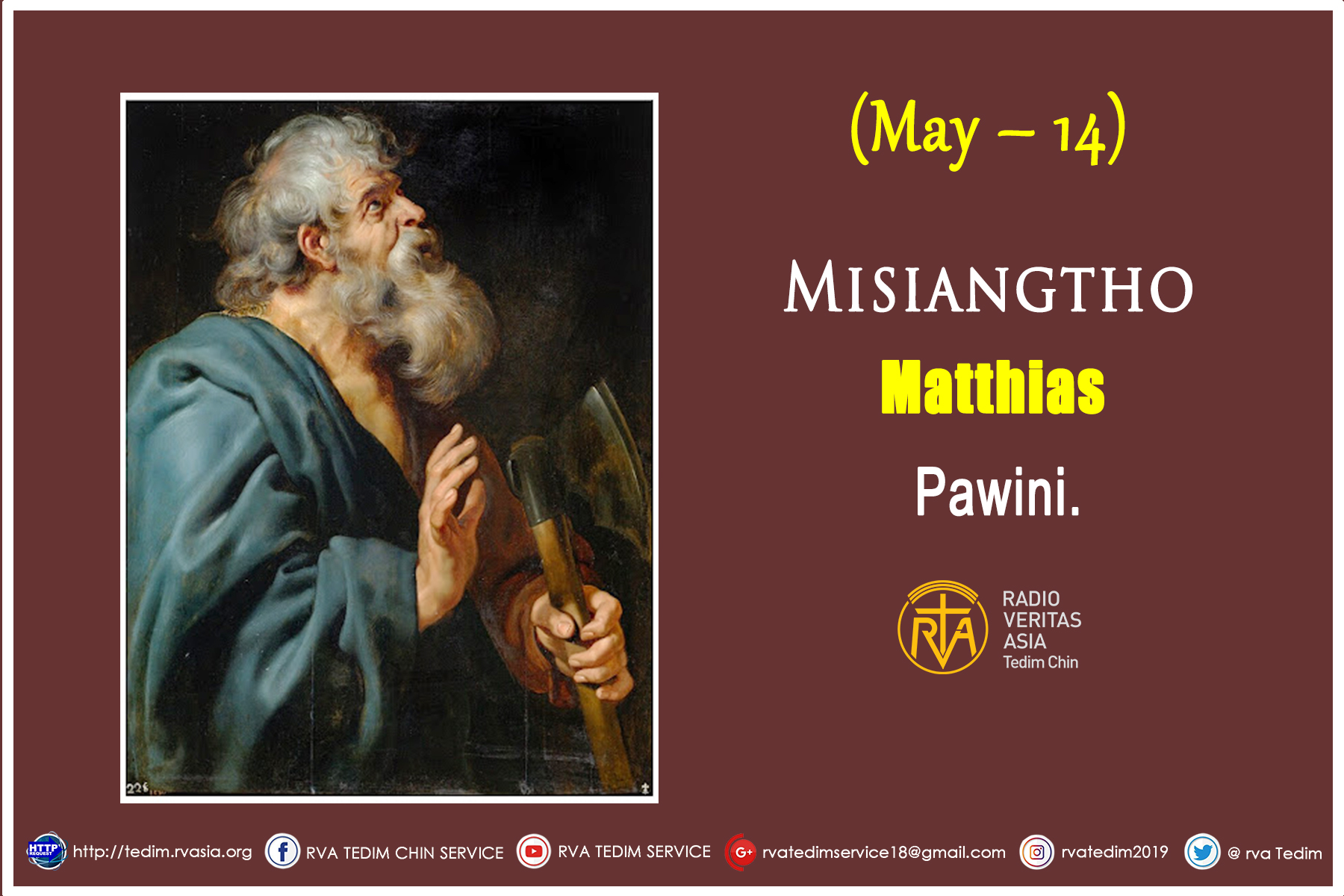Misiangtho Matthias Pawini. (May – 14)