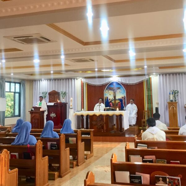 Rev. Fr. Lucas Tha Ling Sum, Chancellor of the Diocese of Hakha, Presided Over Mass at the Diocesan Pastoral Centre, Kalaymyo (May 22, 2026)