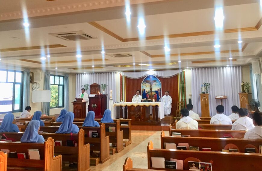 Rev. Fr. Lucas Tha Ling Sum, Chancellor of the Diocese of Hakha, Presided Over Mass at the Diocesan Pastoral Centre, Kalaymyo (May 22, 2026)