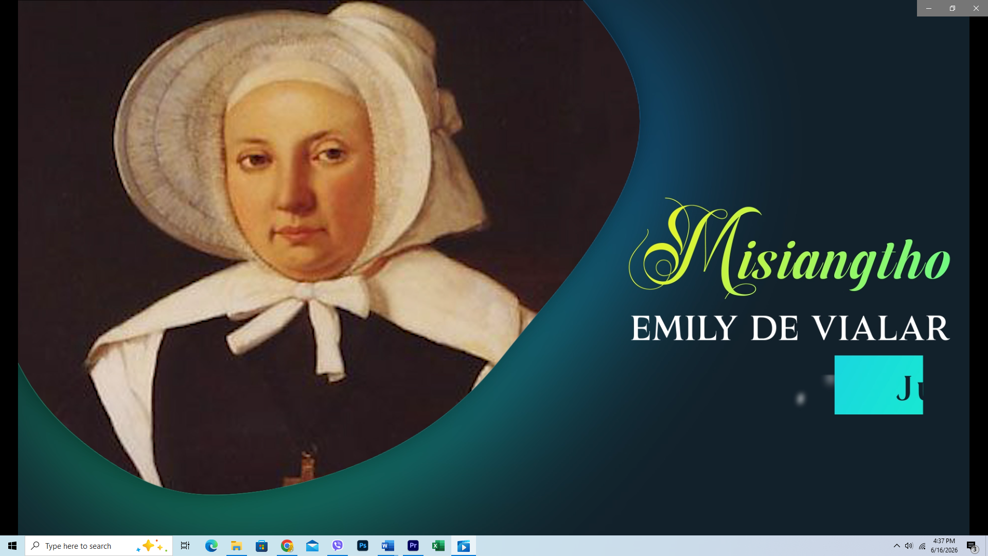 Misiangtho Emily de Vialar Pawini. (June – 17)