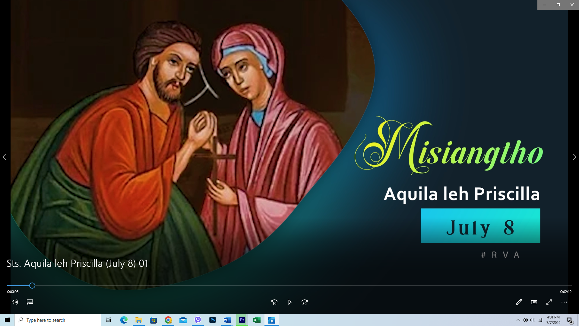 Misiangtho Aquila leh Priscilla te Pawini. (July – 8)
