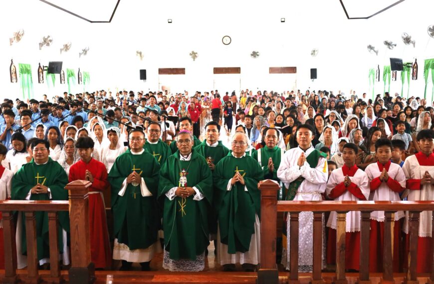 Bishop Augustine Thang Zawm Hung Celebrates First Mass at Kalay Cathedral During First Visit as Bishop on World Mission Sunday, KALAYMYO, Myanmar, (October 18, 2026)